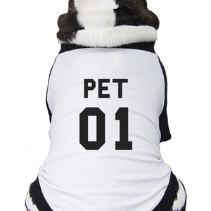 Daddy01 Mommy01 Kid01 Baby01 Pet01 Pets Black And White Baseball Shirt