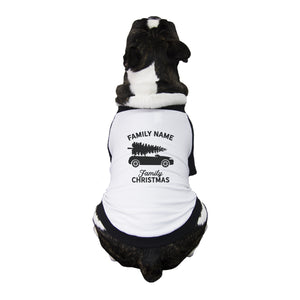 Family Custom Christmas Pets Black And White Baseball Shirt