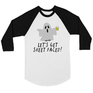 Let's Get Sheet Faced Mens Baseball Shirt