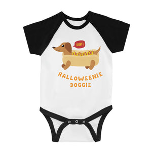 Halloweenie Doggie Infant Baseball Shirt