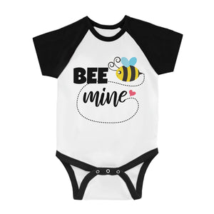 Bee Mine Infant Baseball Shirt Cute Baby Raglan Tee For Baby Shower