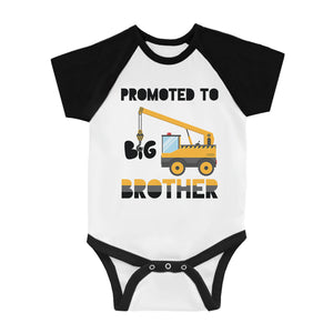 Promoted To Big Brother Infant Baseball Shirt Baby Announment Tee