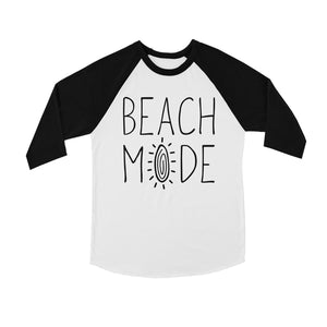 365 Printing Beach Mode Youth Baseball Shirt Funny Drinking Quote Raglan T-Shirt