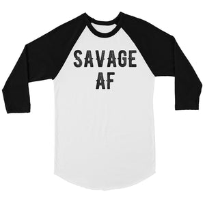 365 Printing Savage AF Womens Baseball Tee Hilarious Gift Funny Raglan T-Shirt