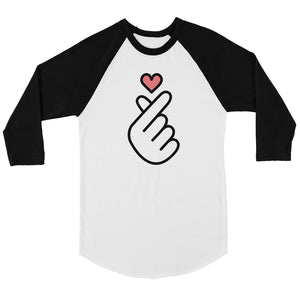 365 Printing Finger Heart Womens Baseball Tee Strong Independent Fun Empowerment