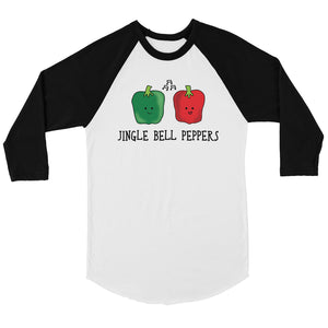Jingle Bell Peppers BKWT Womens Baseball Shirt