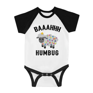 Baaahhh Humbug BKWT Baby Baseball Bodysuit