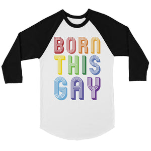 LGBT Born This Gay Rainbow Bkwt Baseball