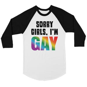 LGBT Sorry Girls Gay Rainbow Bkwt Baseball