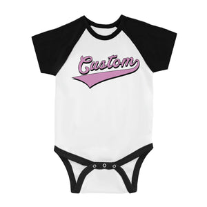 Purple College Swoosh Peaceful Baby Personalized Baseball Shirt