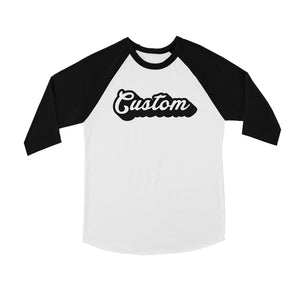 Pop Up Text Strong Fresh Kids Personalized Baseball Shirt