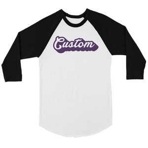 Purple Pop Up Text Great Bold Womens Personalized Baseball Shirt