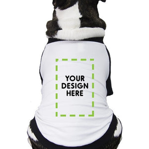 Custom Personalized Pets Black And White Baseball Shirt