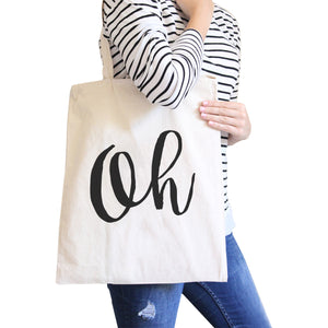 Oh Natural Canvas Bag Cute Calligraphy Eco Bags Gift For Students - 365INLOVE