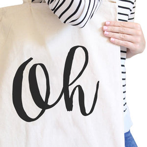 Oh Natural Canvas Bag Cute Calligraphy Eco Bags Gift For Students - 365INLOVE