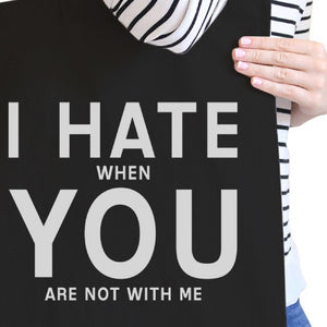 I Hate You Black Eco Bag Funny Graphic Gift Ideas For Girlfriends - 365INLOVE