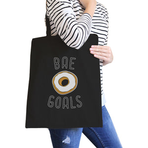 Bae Goals Black Cotton Eco Bag Cute Graphic Birthday Gifts For Him - 365INLOVE