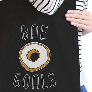 Bae Goals Black Cotton Eco Bag Cute Graphic Birthday Gifts For Him - 365INLOVE