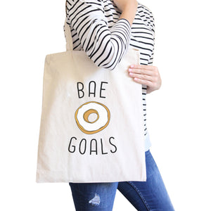 Bae Goals Natural Canvas Bag Cute Graphic Birthday Gifts For Him - 365INLOVE