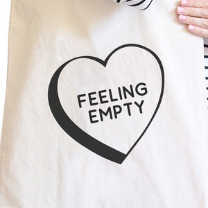 Feeling Empty Canvas Eco Bag Unique Graphic Cute School Bag - 365INLOVE