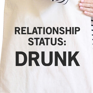 Relationship Status Funny Graphic Canvas Bag Witty Quote Tote - 365INLOVE