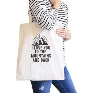 Mountain And Back Natural Canvas Bag Gift Ideas For Mountain Lovers - 365INLOVE