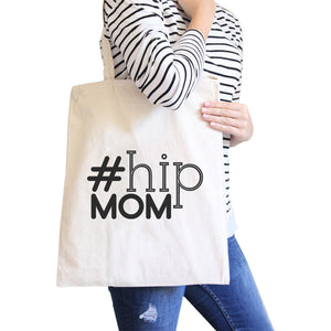 Hip Mom Natural Canvas Bag Washable Cute Gift Ideas For Baby Shower - 365INLOVE