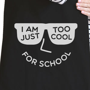 Too Cool For School Black Canvas Bags