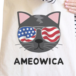 Ameowica Natural Eco-Friendly Canvas Bag Unique Cat Design Tote Bag - 365INLOVE