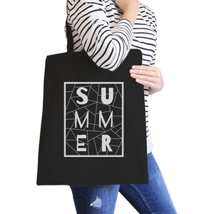 Summer Geometric All-Purpose Heavy Cotton Beach Shoulder Canvas Bag - 365INLOVE