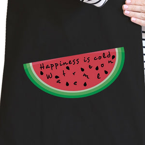 Happiness Is Cold Watermelon Eco-Friendly Cotton Shoulder Tote Bag - 365INLOVE