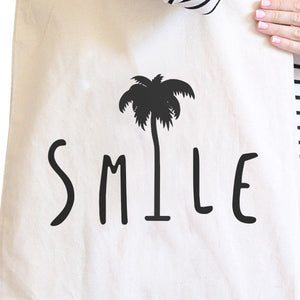 Smile Palm Tree Natural Cute Graphic Canvas Bag Funny Gift Ideas