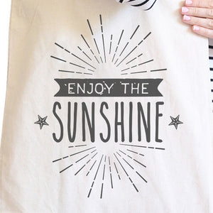 Enjoy The Sunshine Natural Canvas Bags