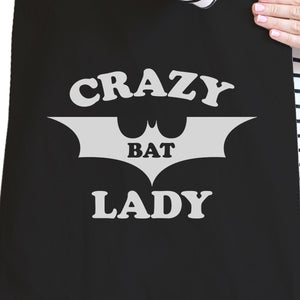 Crazy Bat Lady Black Canvas Bags