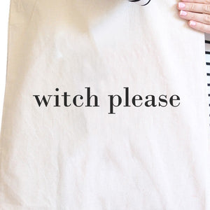 Witch Please Natural Canvas Bags