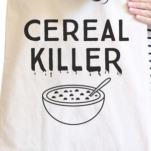 Cereal Killer Natural Canvas Bags