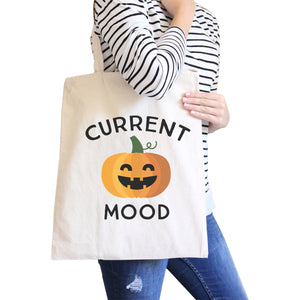 Pumpkin Current Mood Natural Canvas Bags