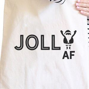 Jolly Af Natural Canvas Bags