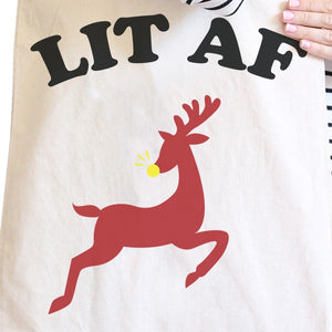 Lit Af Natural Canvas Bags