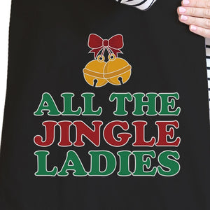 All The Jingle Ladies Black Canvas Bags