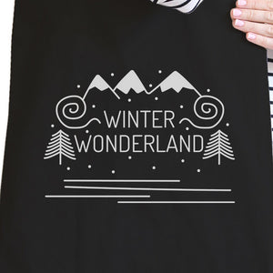 Winter Wonderland Black Canvas Bags
