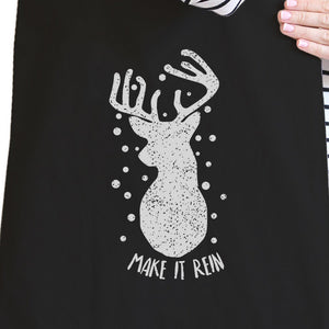 Make It Rein Vintage Reindeer Black Canvas Bags