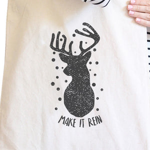 Make It Rein Vintage Reindeer Natural Canvas Bags