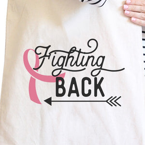 Fighting Back Arrow Natural Canvas Bags