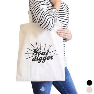 Goal Digger Canvas Shoulder Bag For Gym Fitness Workout Gag Gifts