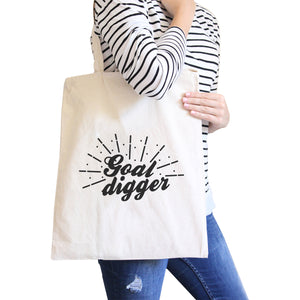 Goal Digger Canvas Shoulder Bag For Gym Fitness Workout Gag Gifts