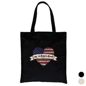 Ms. Independent Canvas Shoulder Bag Cute 4th of July Gift For Her