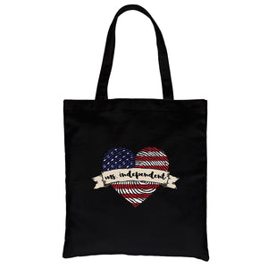 Ms. Independent Canvas Shoulder Bag Cute 4th of July Gift For Her