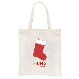 Hungover Christmas Stocking Canvas Shoulder Bag