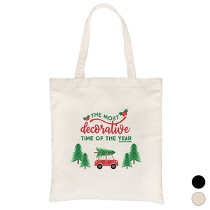 Decorative Christmas Time Canvas Bag